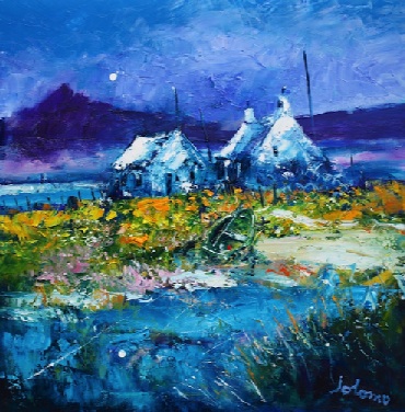 Croft in the Moonlight Luskentyre Isle of Harris 24x24 Croft in the Moonlight Luskentyre Isle of Harris 24x24